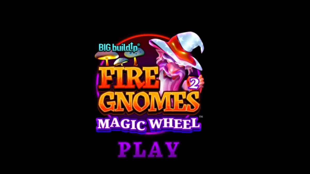 Tampilan visual slot Fire Gnomes 2 Magic Wheel dengan tema hutan jamur dan gnome.