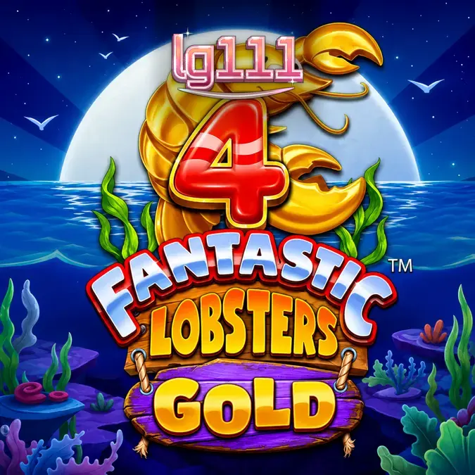 Tampilan visual slot 4 Fantastic Lobsters Gold dengan tema bawah laut yang cerah